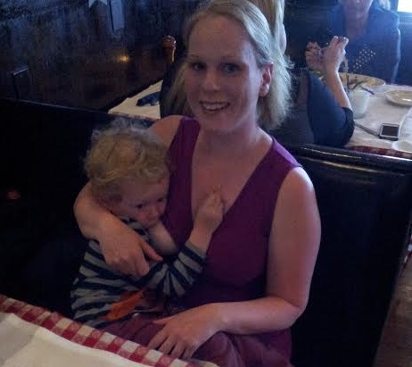 Public Breast feeding, four year old gets both breasts out! 